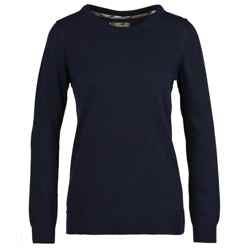 Maglia Donna Pendle Crew Knit lana e cotone Blu BARBOUR- Francavilla Moda